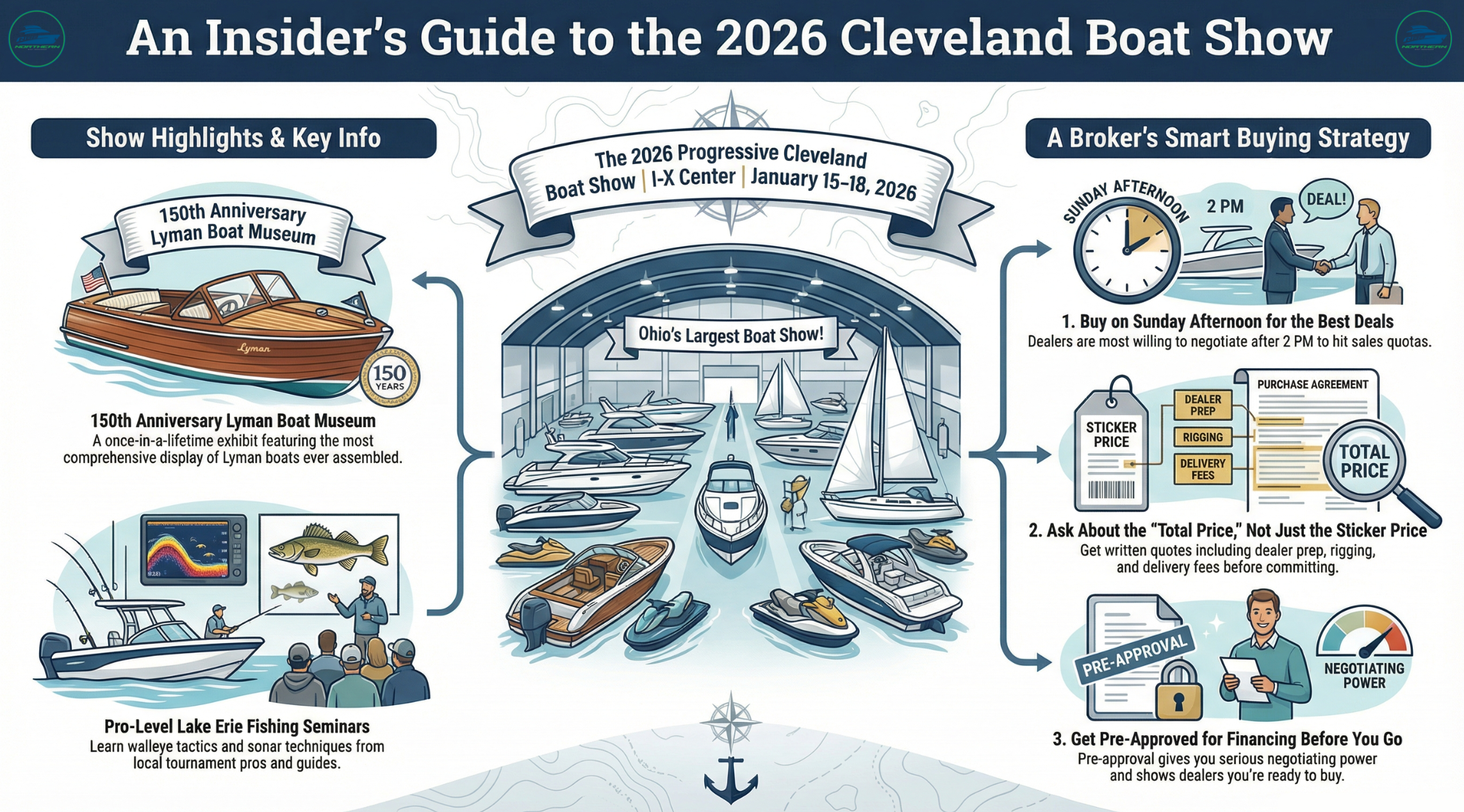 An Insider's Guide to the 2026 Cleveland Boat Show featuring key highlights and smart buying strategies